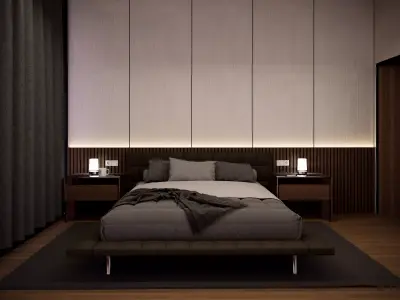 Free Simple bedroom set Free 3D model