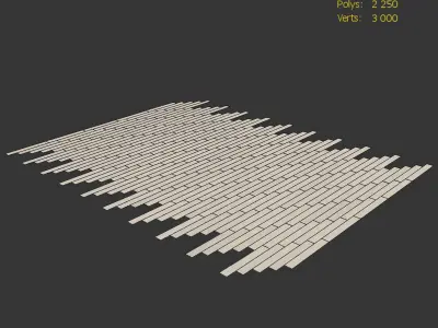  Wood floor Oak Carlail NEW Brushed 3D model
