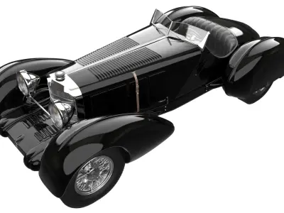 1930 Mercedes-Benz SSK Count Trossi PBR 3D model