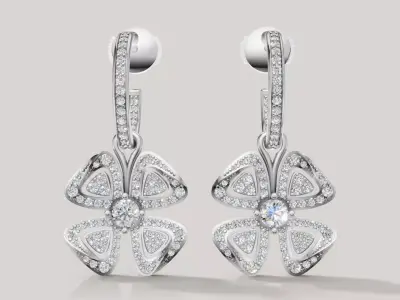 Flower Fiorever Earrings 3d print model C 72 3D print model