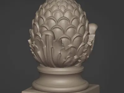 Fencing finial cone 3D print model