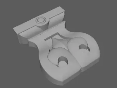 Central decor ornament for furniture 3D model 64