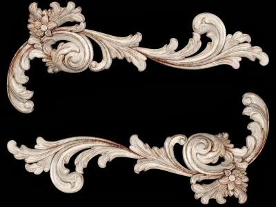 Classic carved 119 3D model