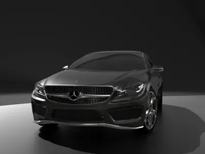 Mercedes-Benz S 500 mod Low-poly 3D model