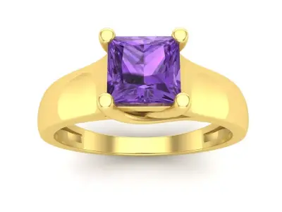 AV 687 Solitaire Diamond Engagement Ring 3D print model