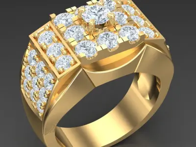 Luxury Men Rings Designs 6MR040 3D print model