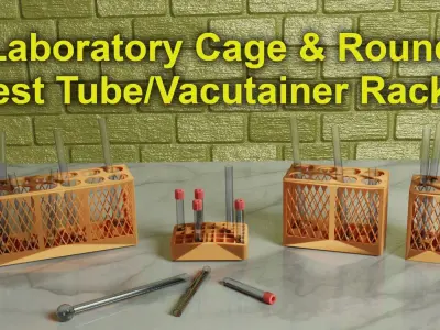 3D Print Ready Laboratory Test Tube Racks and Stands Set  3D print model