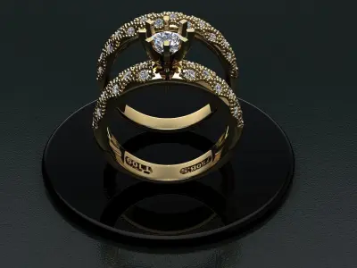 solitaire set ring 3D print model