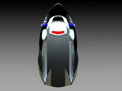 Motorbike futuristic motorcycle with wheels 3D print model