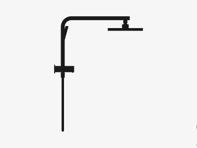 Shower - Twin - Luxury - Lane - Compact Low-poly 3D model