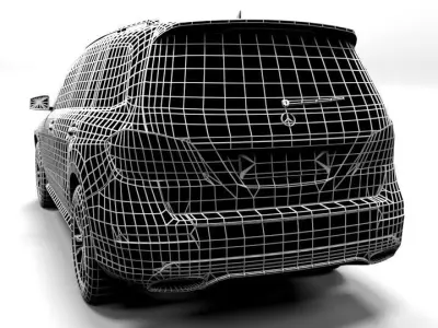 MERCEDES GLS 2016 LOWPOLY Low-poly 3D model