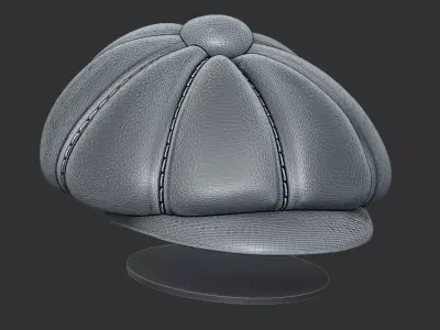Irish Cap as headgear for the Skull stand and wall lamps 3D print model