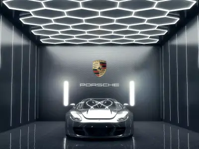 Car studio interior - render lighting storage 3D model