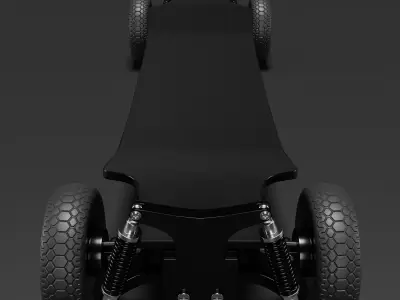 Electric Skateboard 3D model