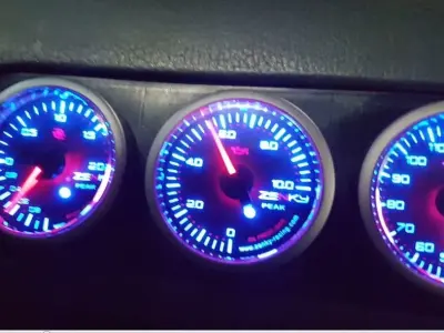 200SX triple Gauge support 52mm  3D model