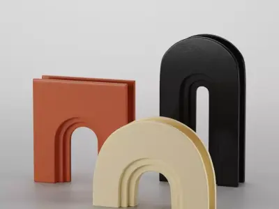 ARCHED MODERN VASE 3D model