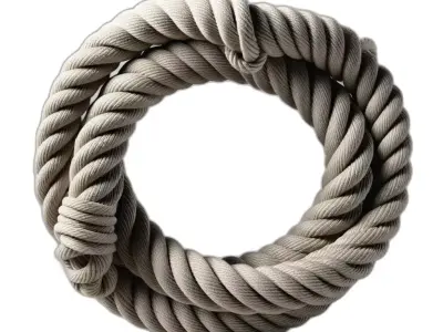 Detailed Rope Coil Circle Low-poly 3D model