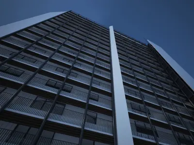 Residential Building 3D model high detailed  3D model