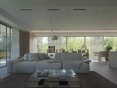 Mid Century interior  Livingroom 3D model