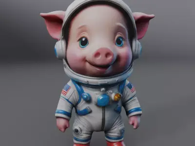astronalta pig  3D model