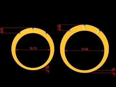 Band couple Ring 3D print model purchase