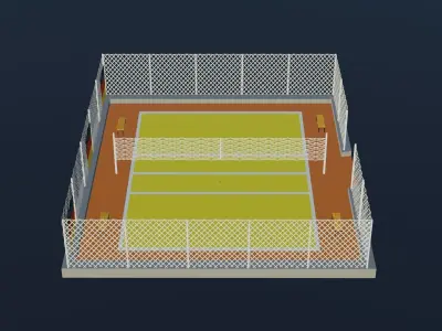 Volleyball Stadium - Germany Low-poly 3D model