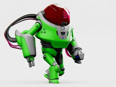 MINERAL PICKER BOT Rigged for Unreal Engine - Unity - MIXAMO 3D model