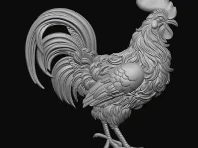 Rooster reliefs 2 3D print model
