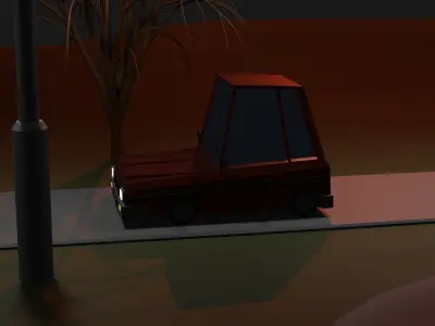 low-poly Car Low-poly 3D model