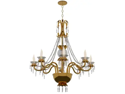 Luxury Crystal Chandelier 3D Model 3D model