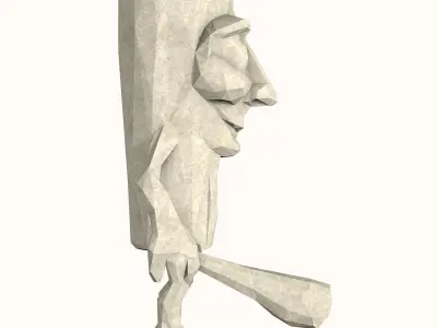 Tung tung tung sahur low poly 3D print model