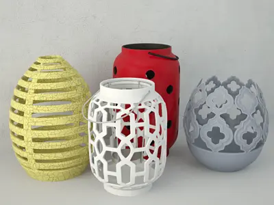 Ceramic Lanterns 2 3D model
