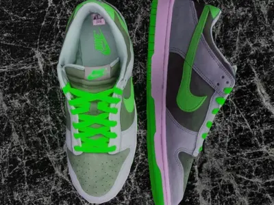 NIKE DUNK 3D SHOES - GREEN Low-poly 3D model