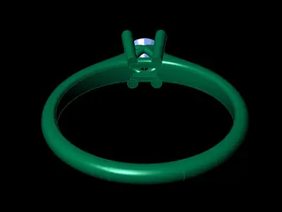 Engagement X ring printable model 3D print model