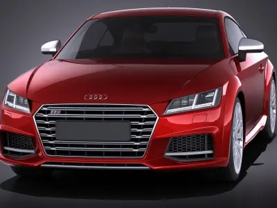 Audi TTS Coupe 2015 VRAY 3D model