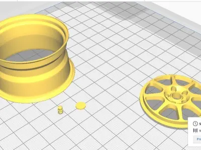Work Seeker EX Printable or render Wheel 3D print model