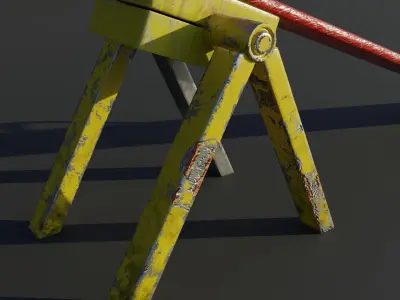 3D model of a Seesaw Low-poly 3D model