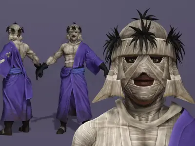 Samurai JUMP FORCE Shishio Makoto Realistic Next-Gen UE Engine 3D model