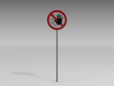 No admittance sign 3D model