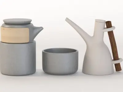 Table Top Centerpiece Decoration Jar Set 3D model