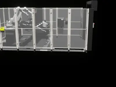 Industrial - FULL Procees 3D Simulation Sport Welding Robot ABB  3D model