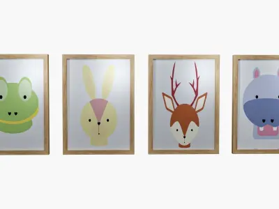 Childrens Decor Picture 3D model