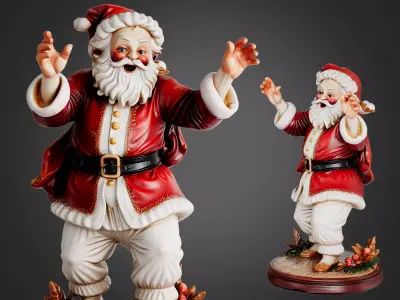 Santa Claus Statue 3D model