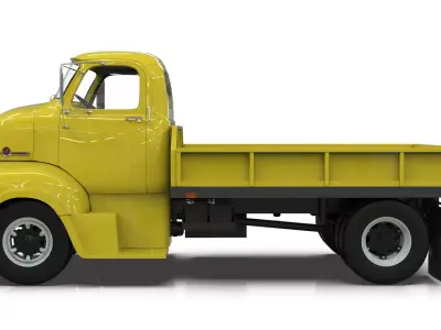 COE Platform Dump Truck  1950s  3D model