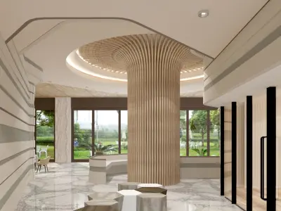 3D model Luxury Hotel Interior Scenes-3 in 1 3D model