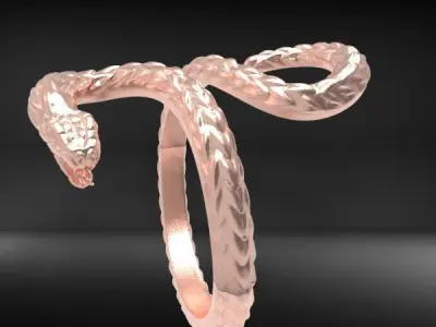 Snake ring Eternity Stacking Luxury Snake jewelry Gift for her  3D print model