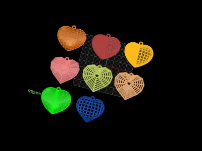 Disco Heart 3D print model