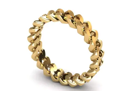 Cuban 4mm ring  3D print model