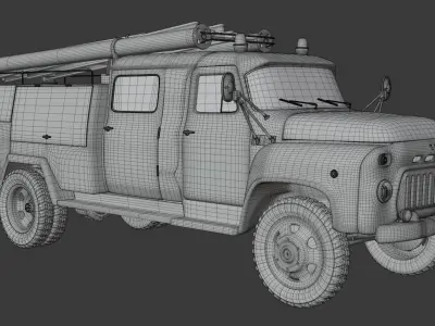 Firetruck GAZ-53 3D model