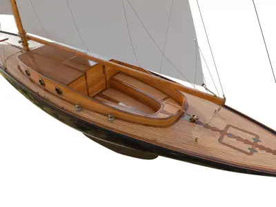  60ft Classical Sailing Yacht Elise 3D model